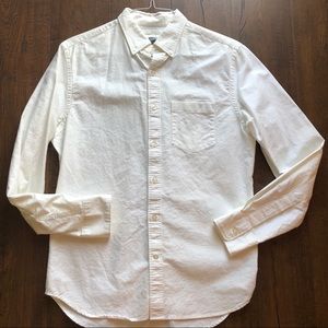 (Old Navy) white button down long sleeve shirt